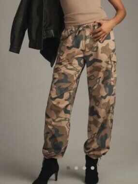 Anthropologie Pilcro Printed Camo Parachute Pants